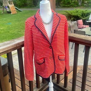 L.L. Bean Striped Nautical Blazer